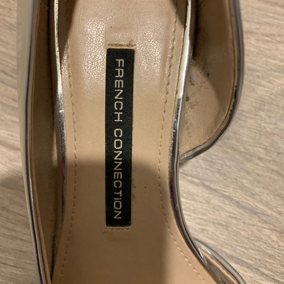 French Connection Silver Mirror Heels - Picture 3 of 7